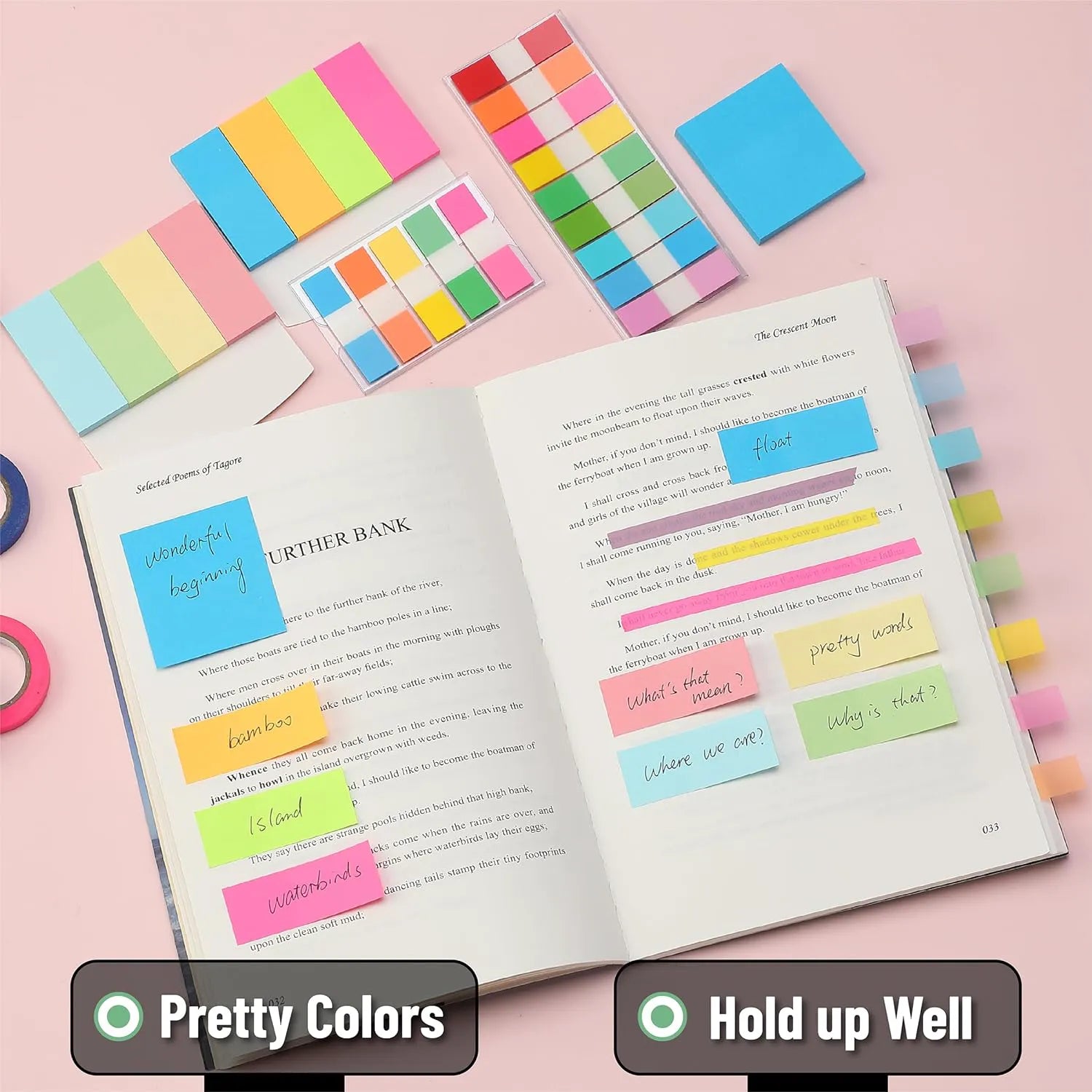 280-Piece Annotation Kit with Sticky Tabs, Mini Notes, and Highlighter Tape