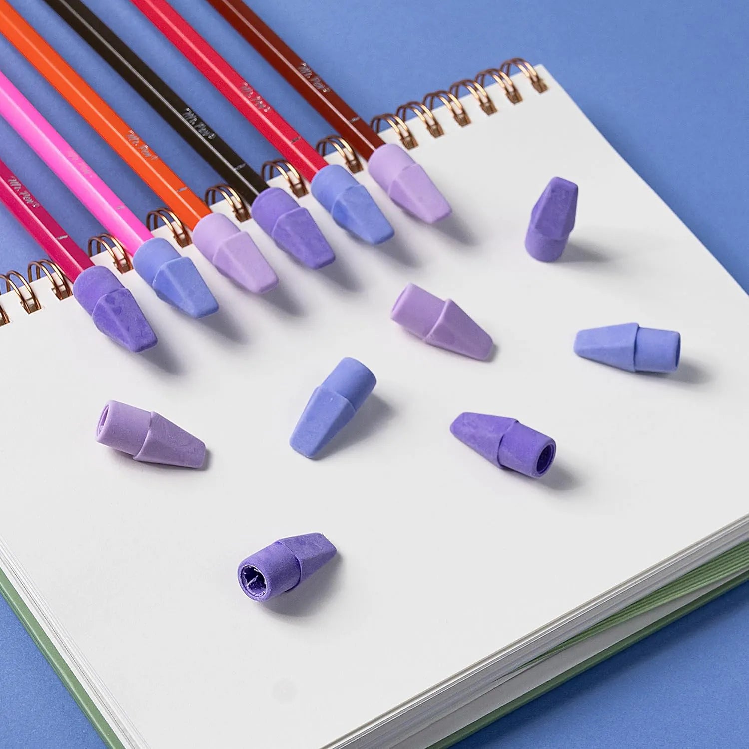 Colorful Latex-Free Pencil Eraser Toppers (30 Pack) – Smudge-Free
