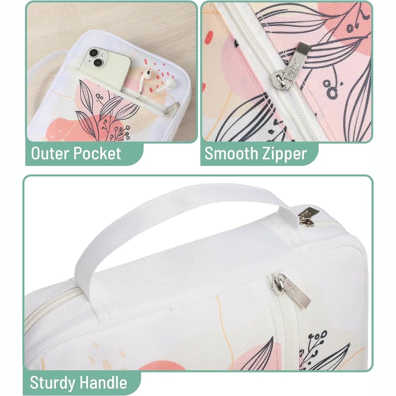 Mr. Pen Bible Cover for Women - Blush Bloom Floral Design, Carrying Case Bag for Girls