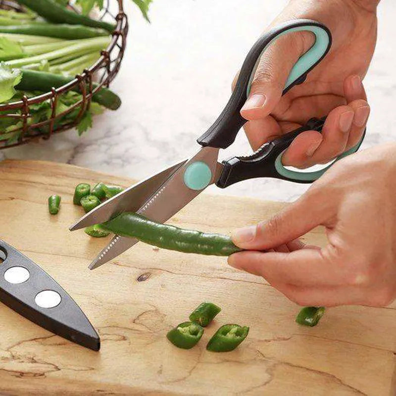 Kitchen Scissors 8 Inch, Stainless Steel Shears, Dishwasher Safe, for Meat and Food Cutting