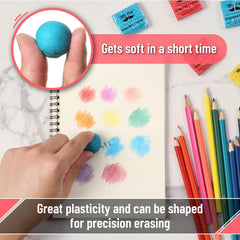 Colorful Kneaded Erasers Set - 19 Pieces (18 Erasers + Sharpener)
