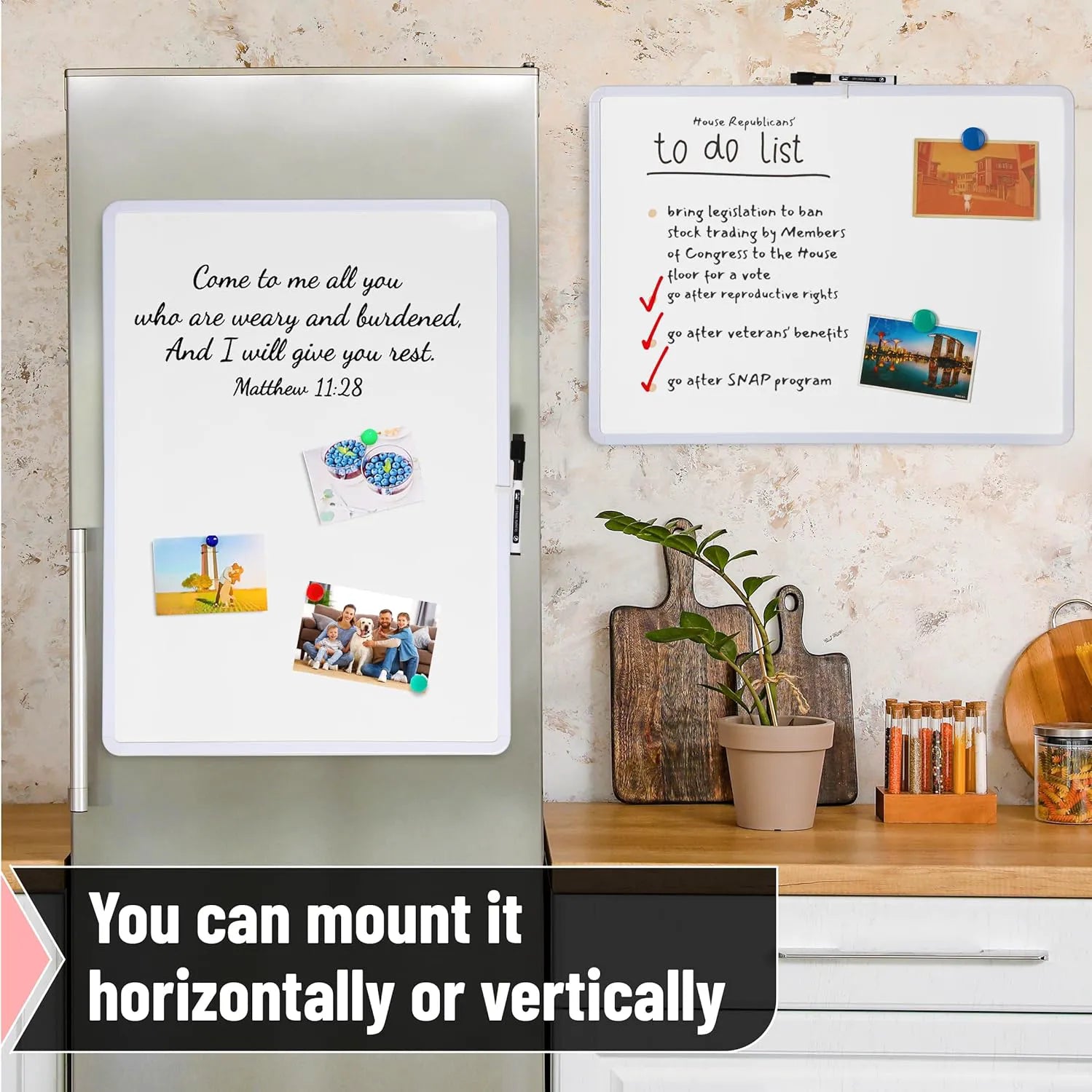 Magnetic Dry Erase Board 18" x 24" with Marker