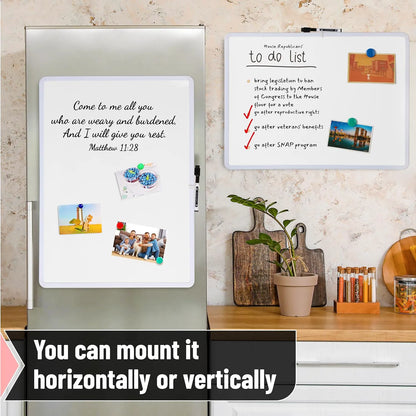 Magnetic Dry Erase Board 18" x 24" with Marker