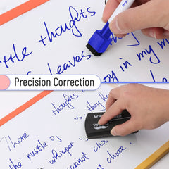 Blue Fine Tip Magnetic Dry Erase Markers (12 Pack) with Cap Eraser
