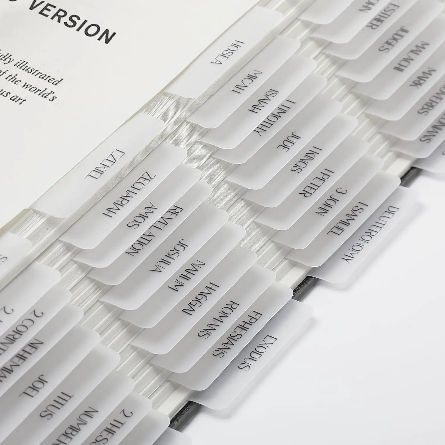 Mr. Pen Bible Tabs - 75 Transparent White Laminated Tabs for Women and Men