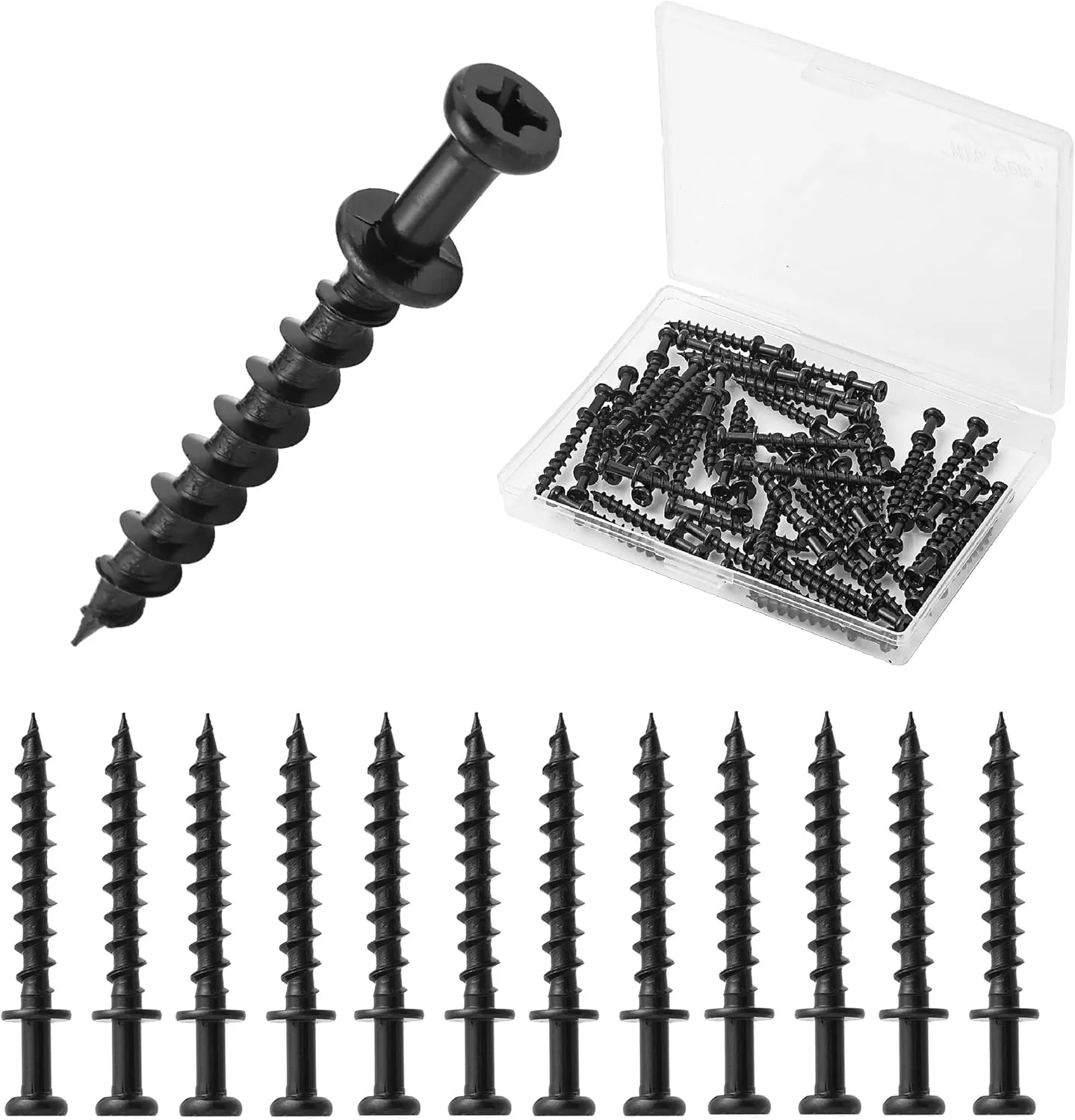 Mr. Pen Bear Claw Hangers, 50 Pack, Black, 4-in-1 Hanging Screws for D-Rings