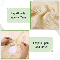 Mr. Pen Knitted Christmas Tree Skirt, 24 Inches, Small Xmas Tree Skirt