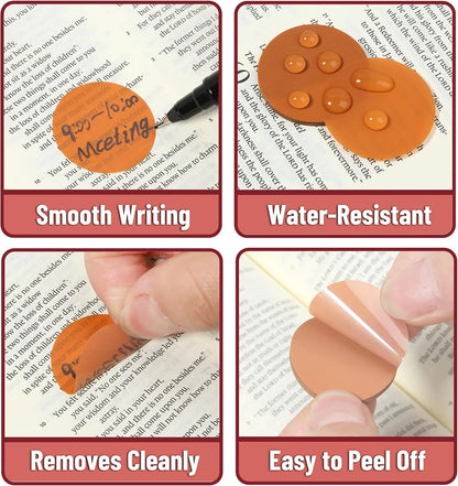 Round Transparent Sticky Notes Set - 14 Pads, 560 Sheets, 1.1 Inches