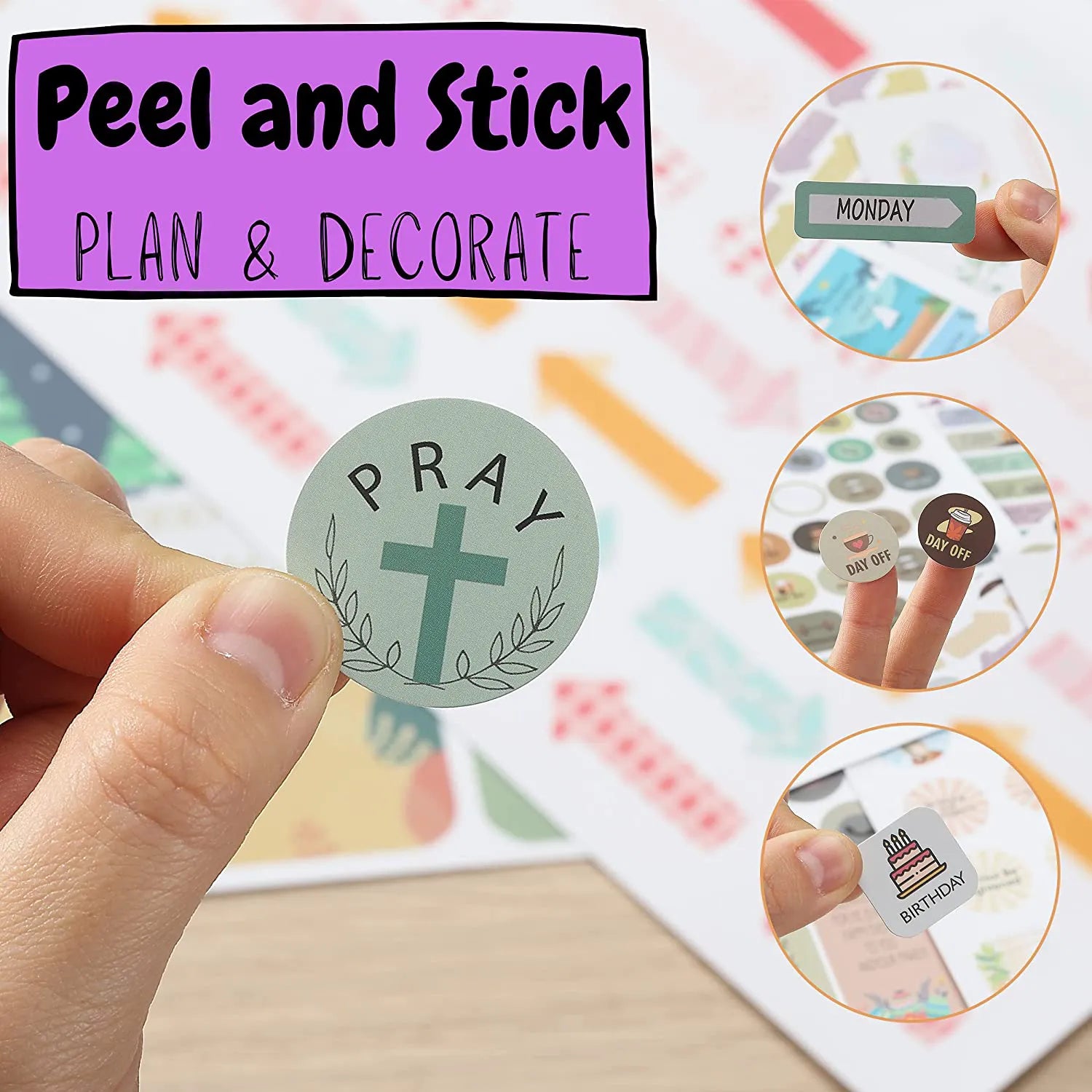 Christian & Bible Journaling Stickers - 31 Sheets, 1034 Pieces