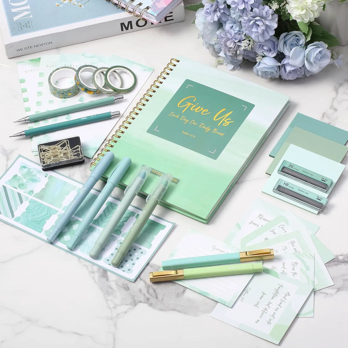 Mr. Pen Bible Journaling Kit for Women - Forest Mist Theme, Bible Study Supplies, Easter Gift
