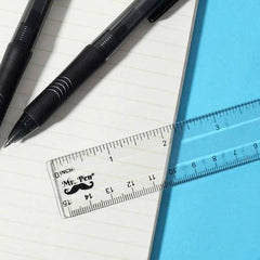 6-Inch Plastic Ruler (3-Pack) - Clear, Dual-Sided with Inches & Centimeters