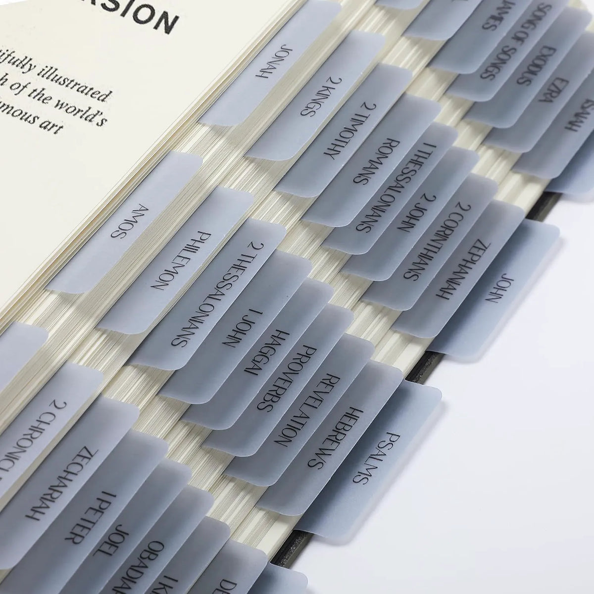 Mr. Pen Bible Tabs - 75 Transparent Dusty Blue Laminated Tabs for Women and Men