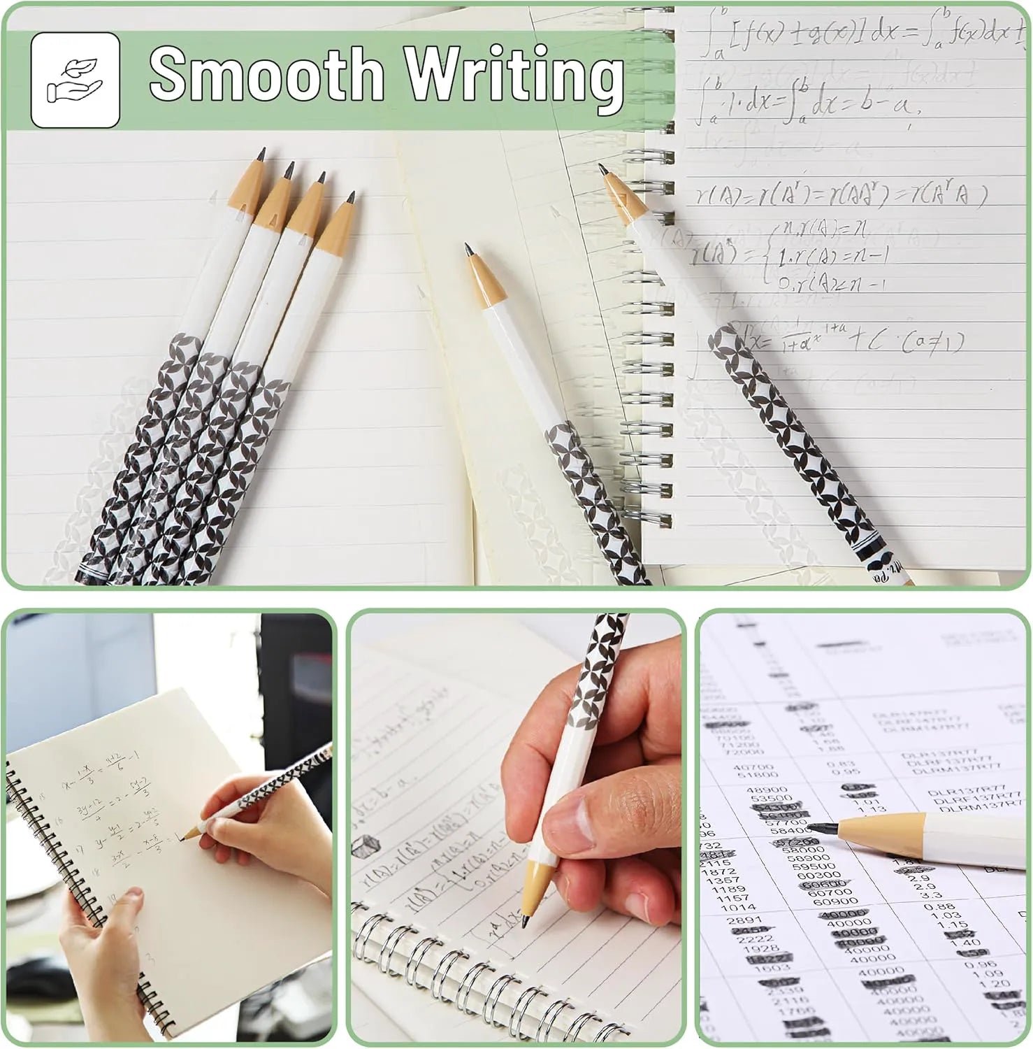 Rotary Mechanical Pencil Set (6 pcs) with Twist Design, HB Lead