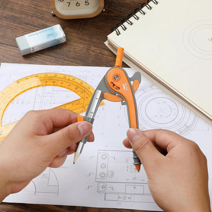 Bulk Compass and Protractor Set (12 Sets) - Colorful Classroom Supplies