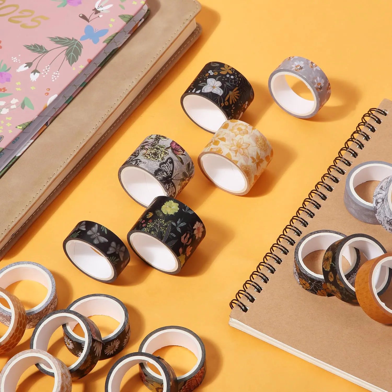 Golden Hives Washi Tape Set - 20 Rolls, Assorted Widths