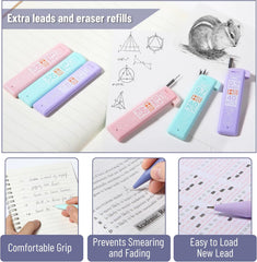 Mr. Pen Pastel Mechanical Pencil Set with Lead Refills & Erasers, 6 Pack, 3 Sizes (0.5, 0.7, 0.9mm), Aesthetic Pencils