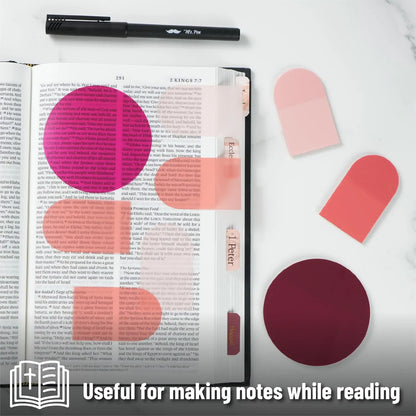 Desert Rose Transparent Sticky Notes with Pen, 150 Sheets