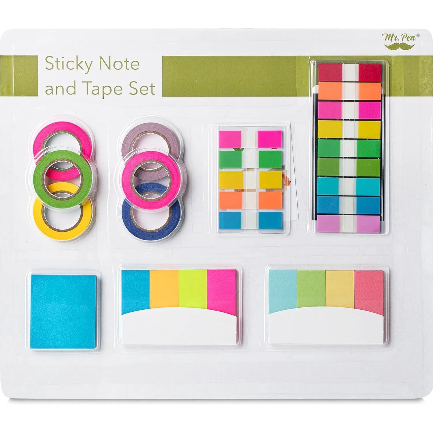 280-Piece Annotation Kit with Sticky Tabs, Mini Notes, and Highlighter Tape