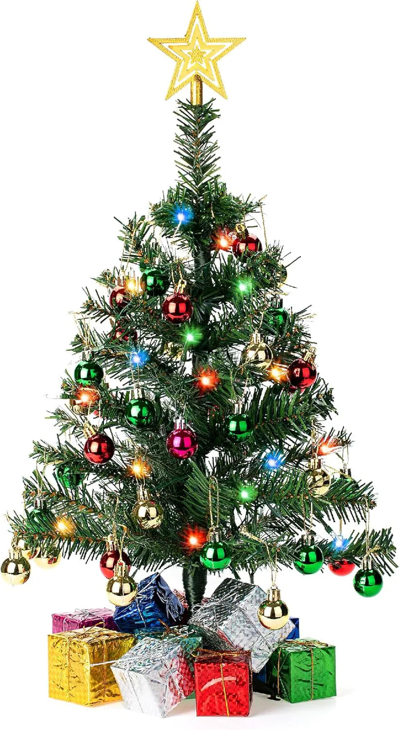 Mr. Pen Mini Christmas Tree with 35 LED Lights, 22 Inch Tabletop Decor
