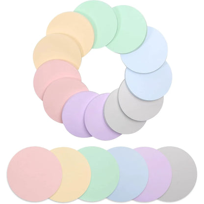 Circle Sticky Notes 2.8 x 2.8, 12 Pads, 720 Sheets, Morandi Colors