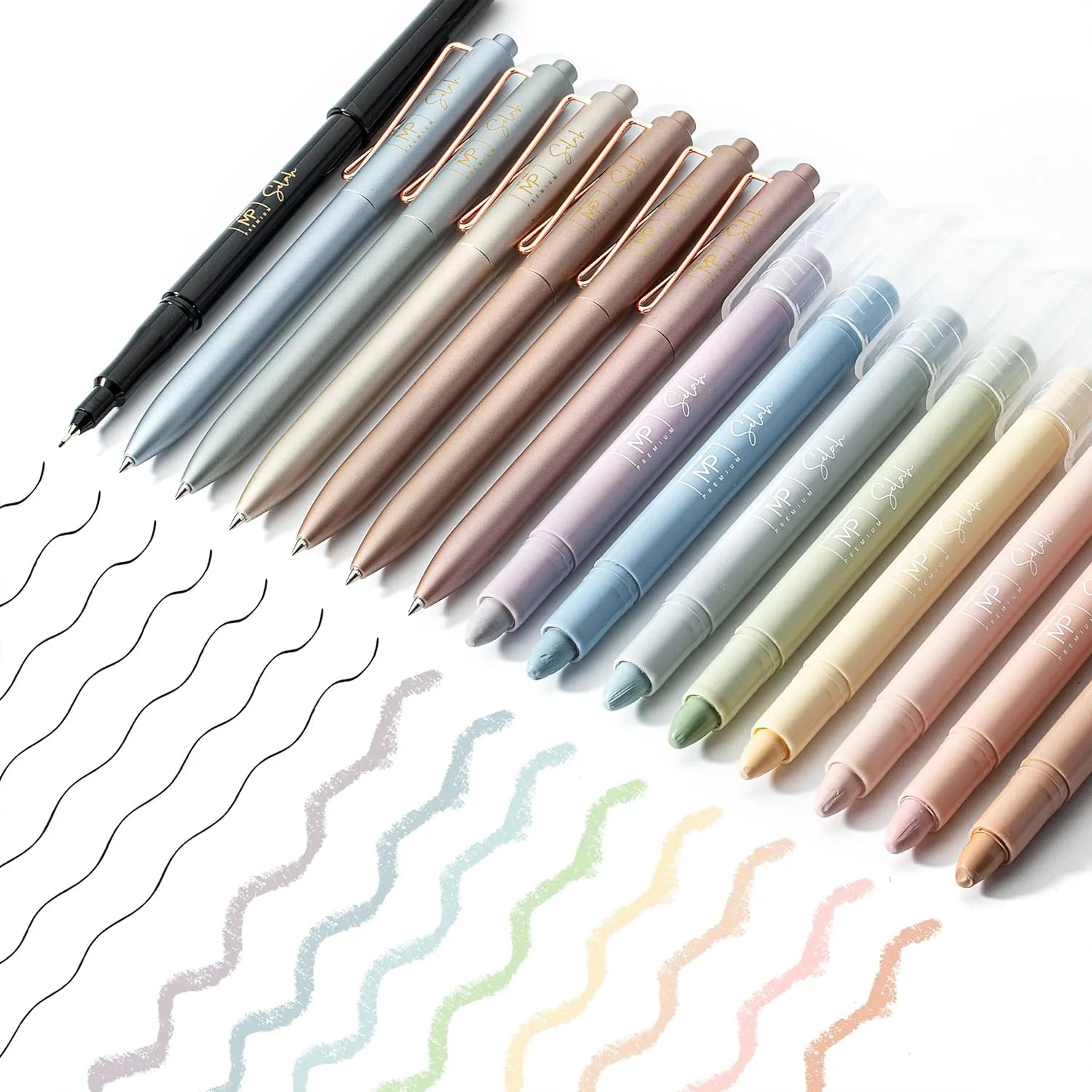 Selah Bible Journaling Kit with No-Bleed Pens, Gel Highlighters, Tabs, Washi Tape & Stickers