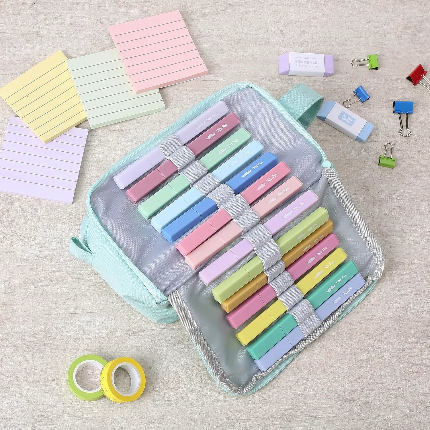 Aesthetic Highlighters, 16 Pack, Assorted Colors, No-Bleed Ink, Chisel Tip, Cute Bible-Safe Study Supplies