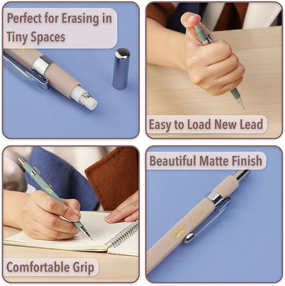 Vintage Mechanical Pencil Set - 5 Sizes with HB Leads