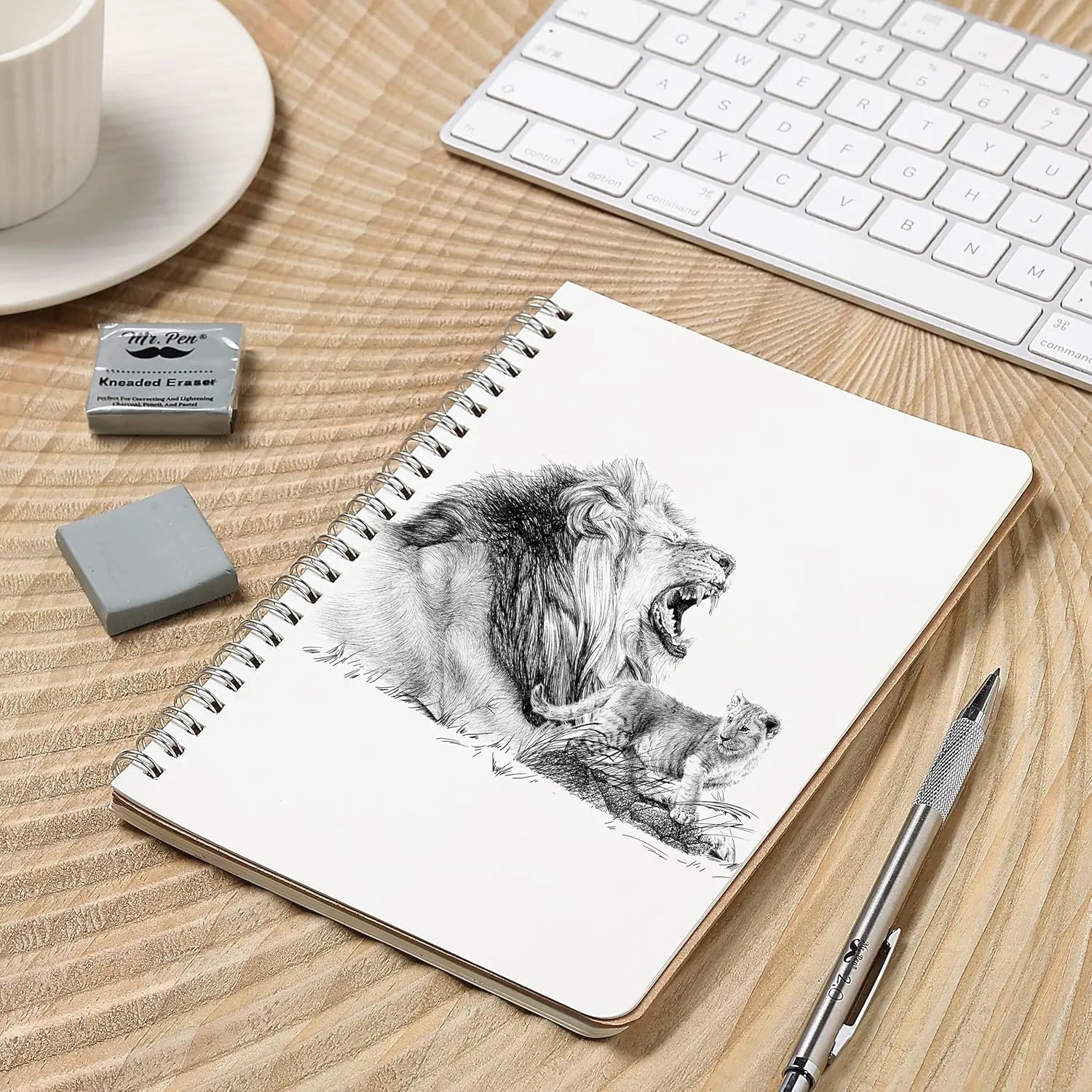 Mr. Pen Kneaded Eraser, 3 Pack, Grey, 1.44" x 1.36" - Artists' Art Eraser
