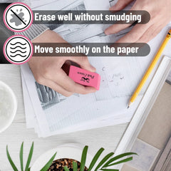 Classic Pink Erasers (36-Pack) - Large Block Style
