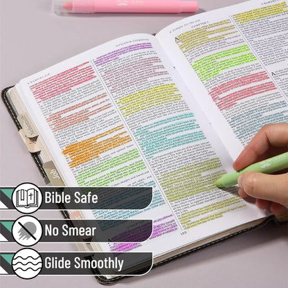Bible Gel Highlighters, 16 Pack, Morandi & Vibrant Colors, No-Bleed, Twist-Up, Sharpenable Tips