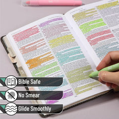 Bible Gel Highlighters, 16 Pack, Morandi & Vibrant Colors, No-Bleed, Twist-Up, Sharpenable Tips