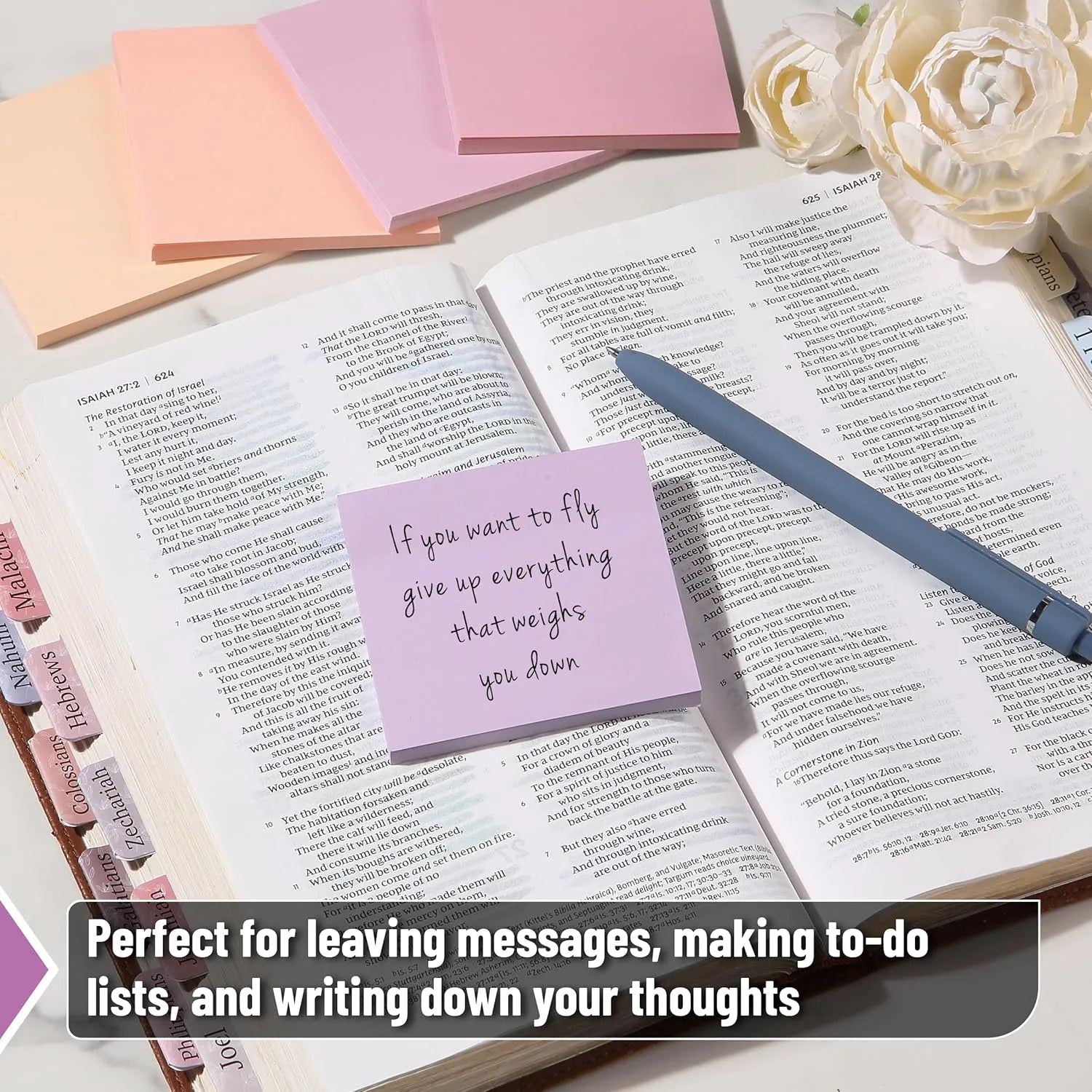 Sunset Sorbet Sticky Notes, 3x3 Inches, 12 Pads (600 Sheets Total)