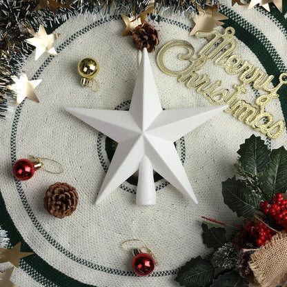 Mr. Pen Glitter Star Tree Topper, 8-Inch, White Star Christmas Tree Topper