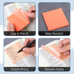 Bulk Prism Glow Plastic Glitter Sticky Notes 3x3 Inches, 20 Pads (1000 Sheets)