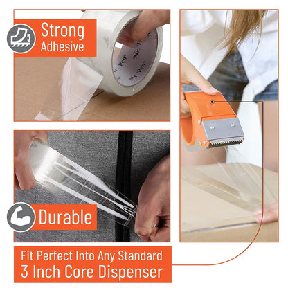 Clear Packing Tape 4-Pack, 1.88" Wide, 60 Yards per Roll, Strong Adhesive Shipping Tape