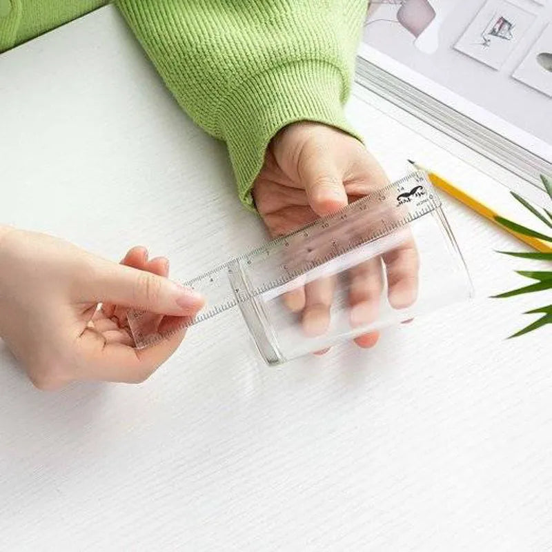 6-Inch Plastic Ruler (3-Pack) - Clear, Dual-Sided with Inches & Centimeters