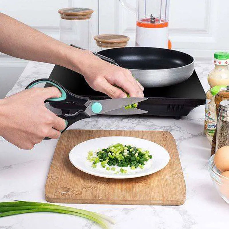 Kitchen Scissors 8 Inch, Stainless Steel Shears, Dishwasher Safe, for Meat and Food Cutting