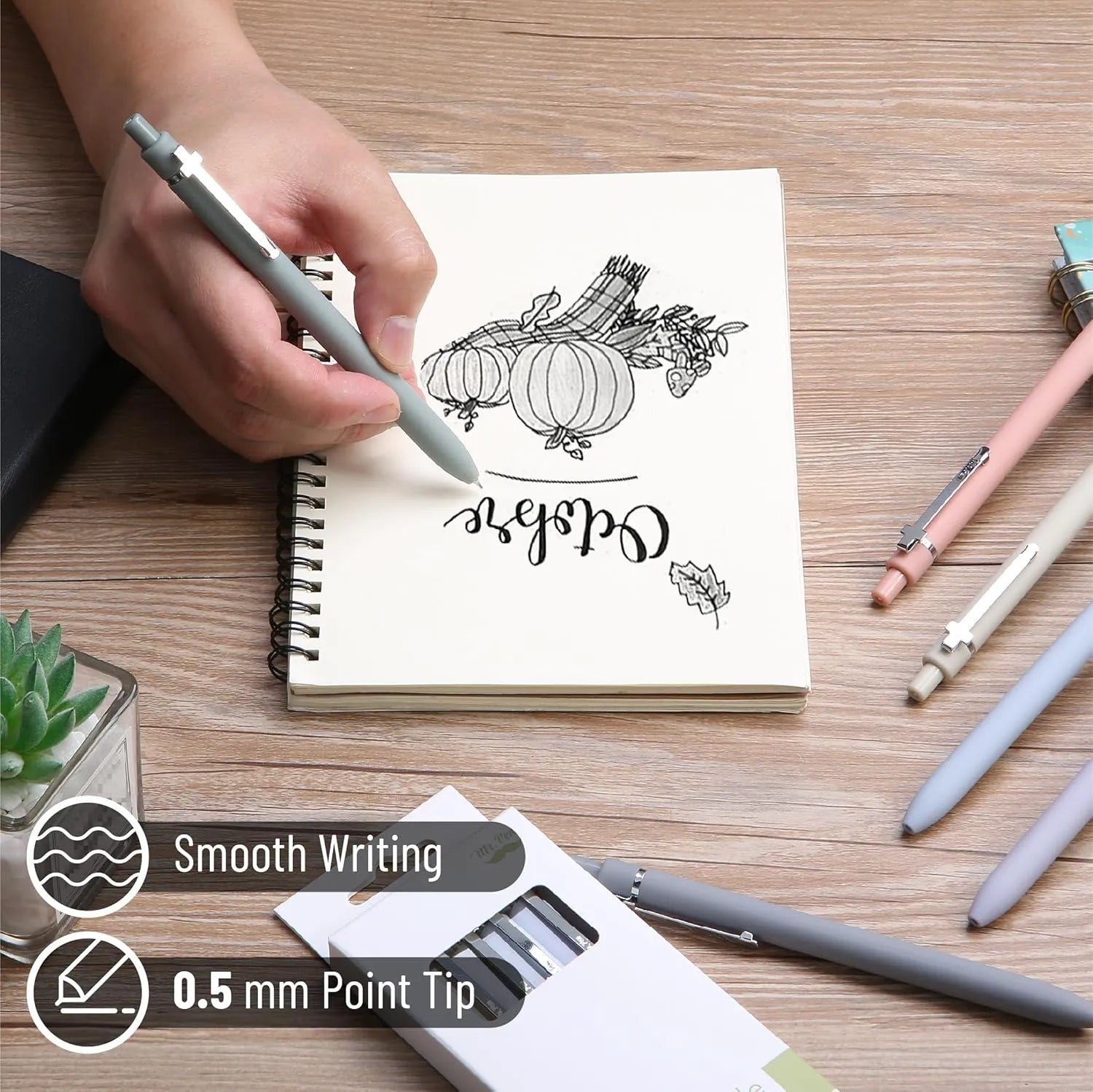 Cross Clip Bible Journaling Pens (6-Pack)