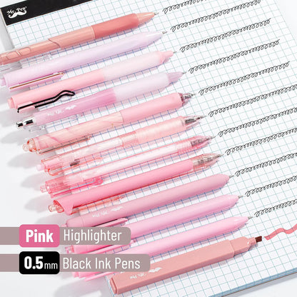 Mr. Pen Gel Ink Pen Set - 12 Pastel Pink Pens, Fine Point 0.5mm, Black Ink