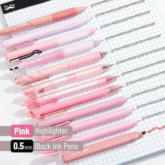 Mr. Pen Gel Ink Pen Set - 12 Pastel Pink Pens, Fine Point 0.5mm, Black Ink