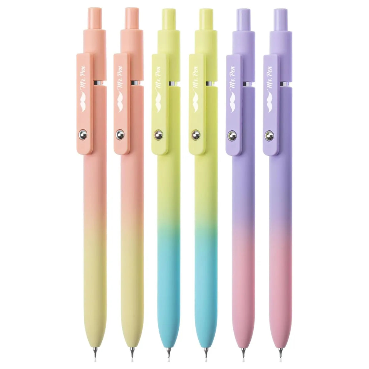 Customizable Retractable Gel Pen with Morandi and Vintage Barrels, Black Ink, 0.5 mm