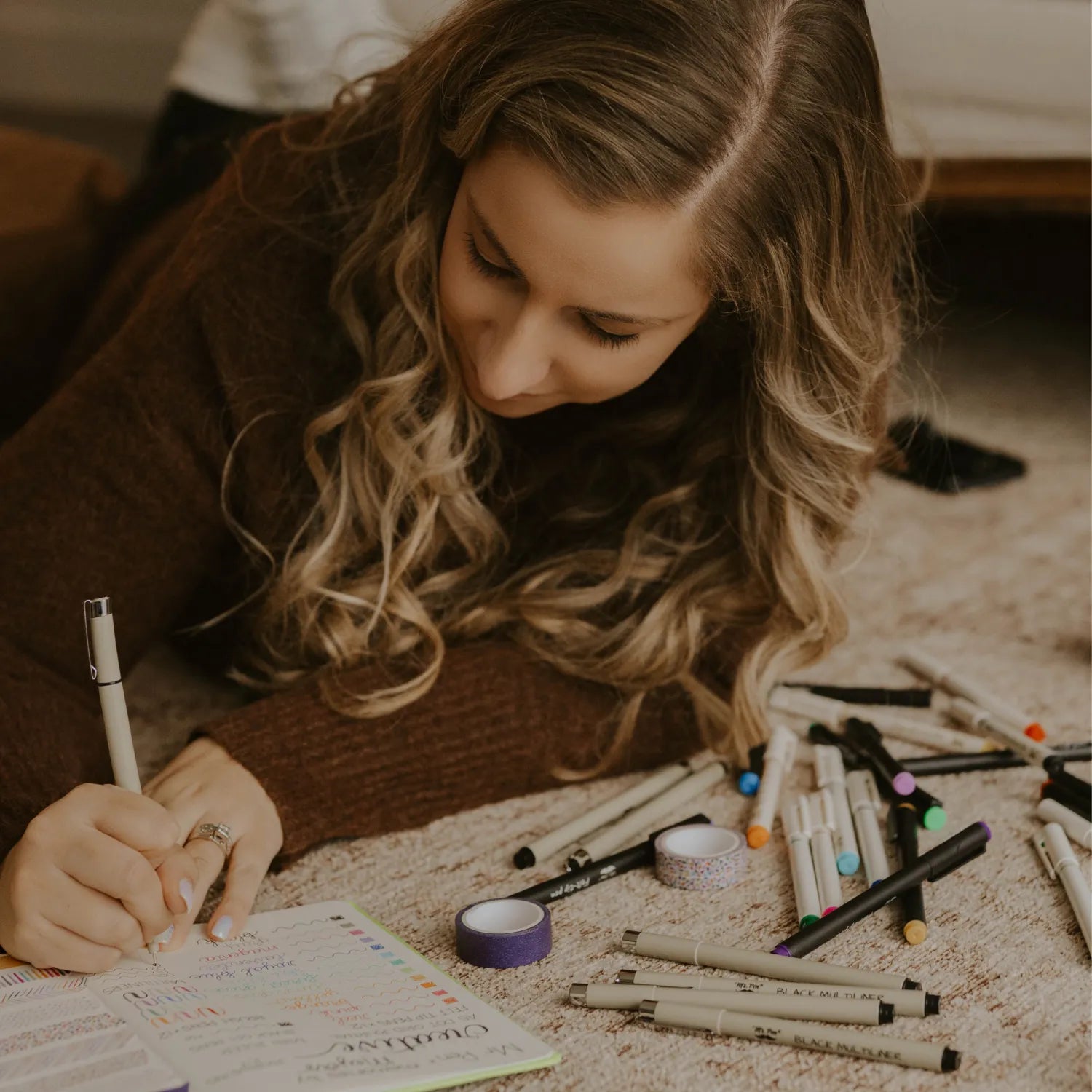 Mr. Pen Creative Journaling Kit – 10-Piece Bullet Journal Set with Notebook, Pens, Markers, Washi Tape & Tabs, Ideal Gift for Beginners and Pros