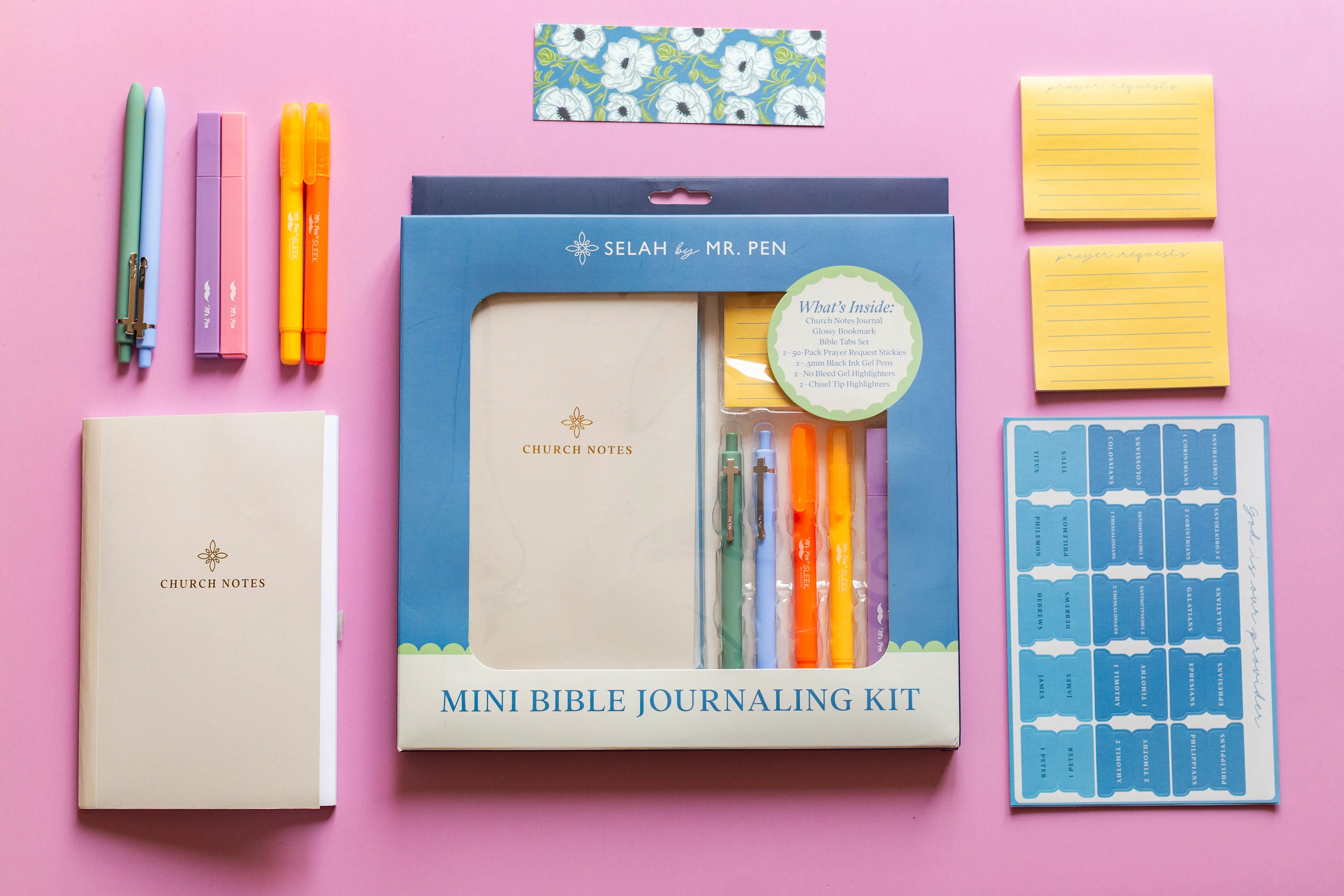 Selah by Mr. Pen - Church Notes Journal with Mini Bible Journaling Kit