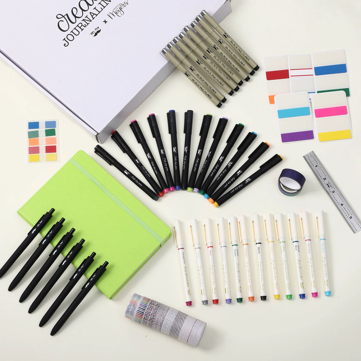 Mr. Pen Creative Journaling Kit – 10-Piece Bullet Journal Set with Notebook, Pens, Markers, Washi Tape & Tabs, Ideal Gift for Beginners and Pros