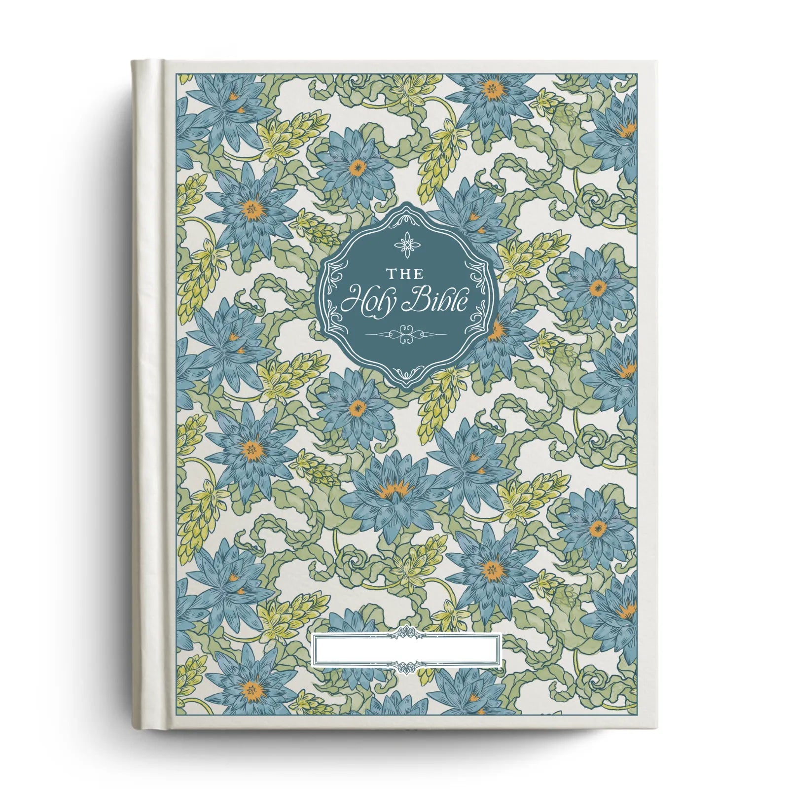 Water Lily Notetaking Bible with Personalized Name Plate