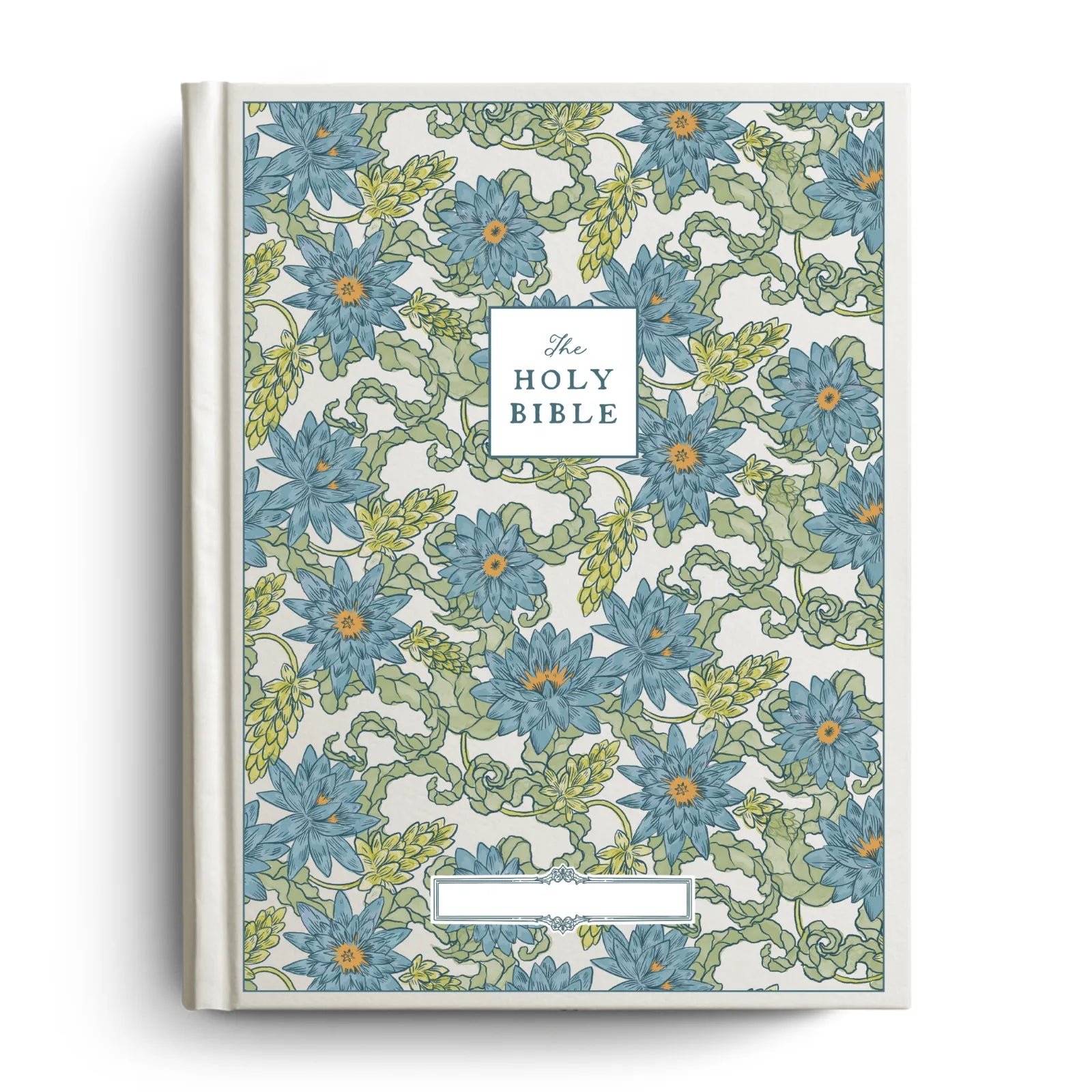 Water Lily Notetaking Bible with Personalized Name Plate