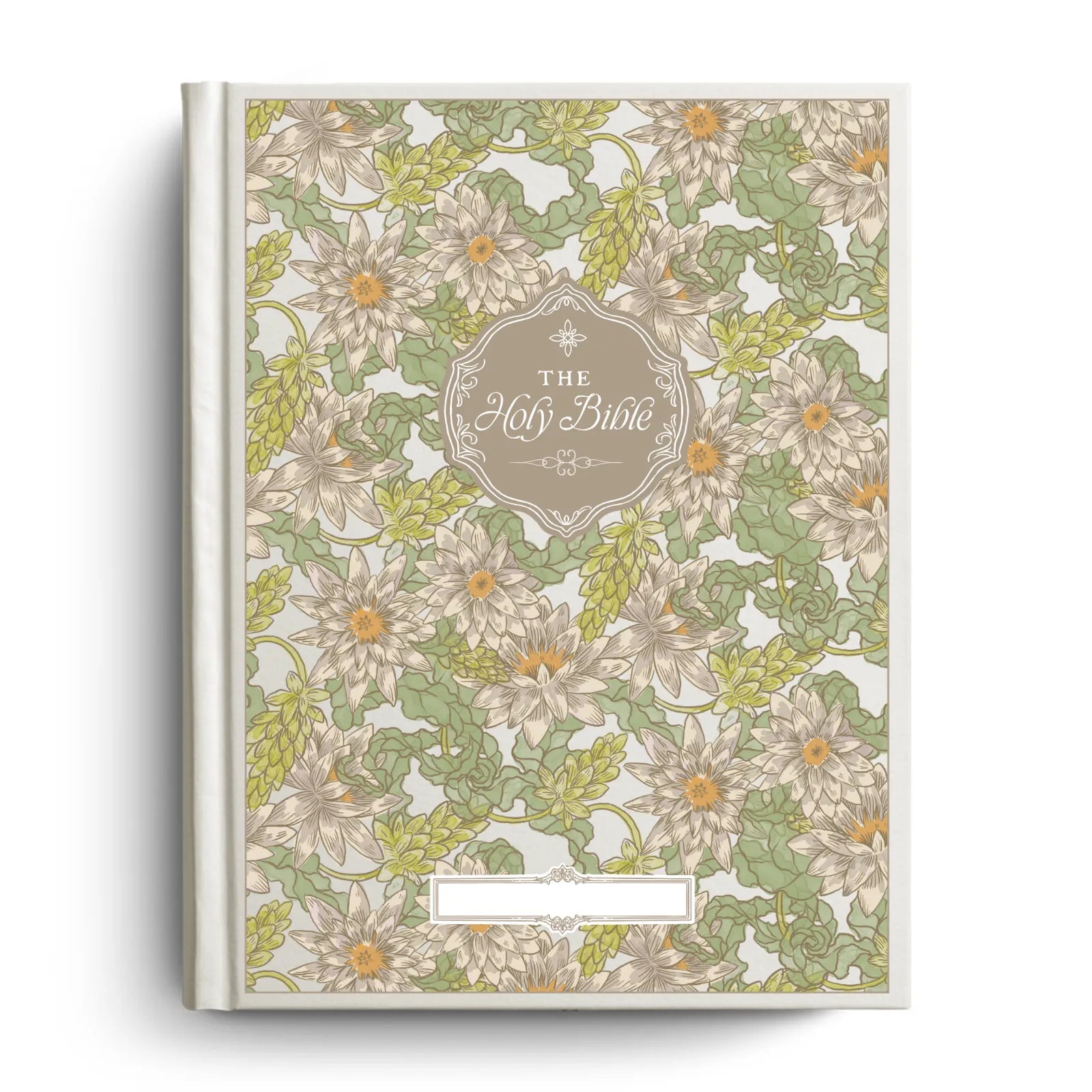 Water Lily Notetaking Bible with Personalized Name Plate