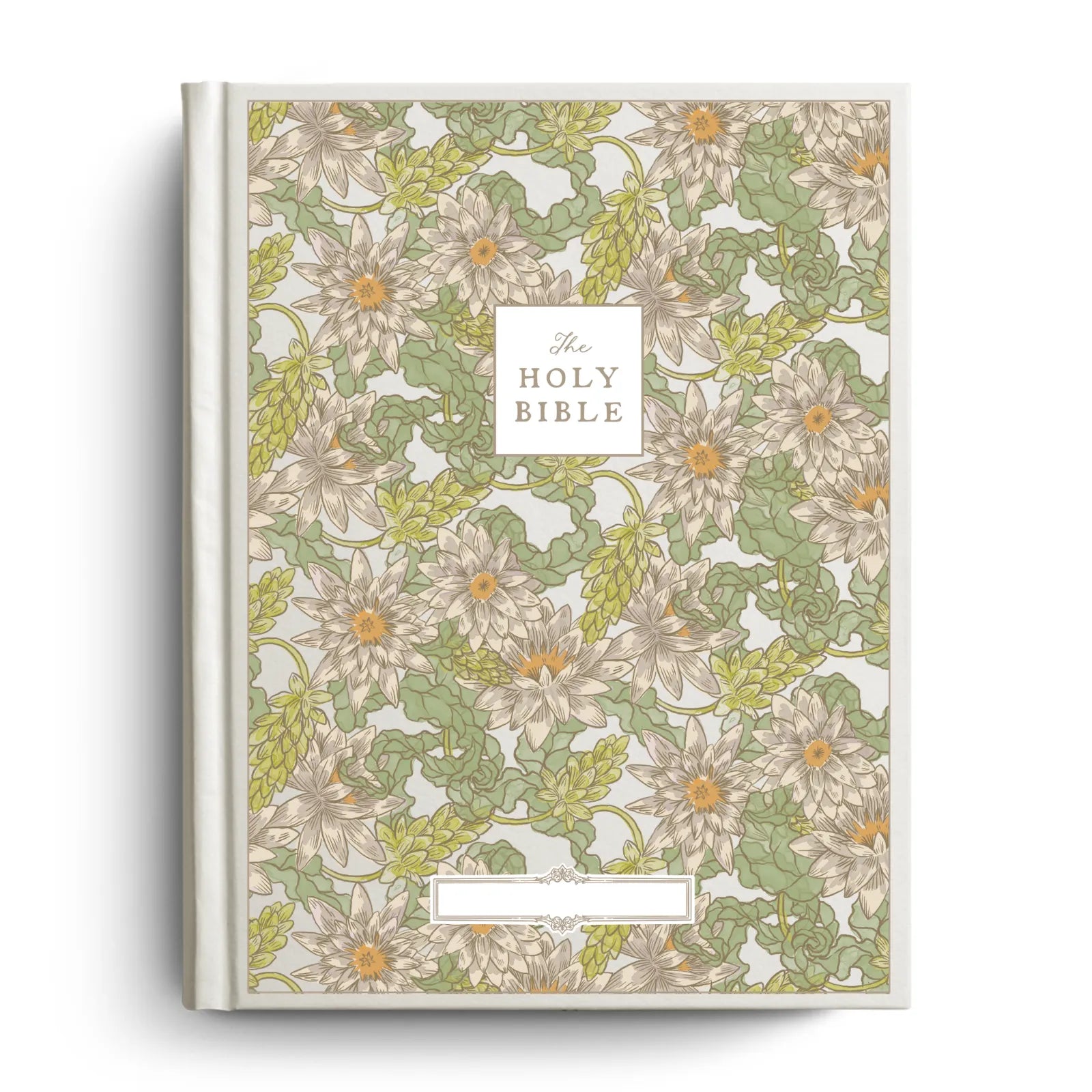 Water Lily Notetaking Bible with Personalized Name Plate
