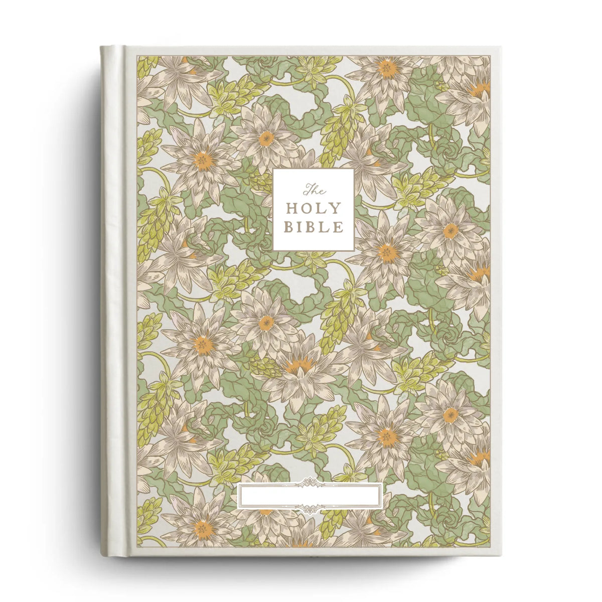 Water Lily Notetaking Bible with Personalized Name Plate