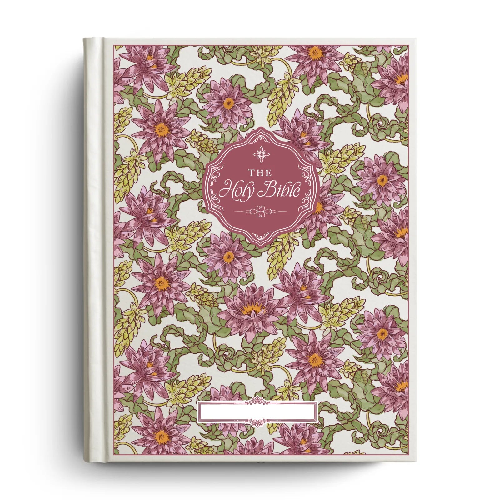 Water Lily Notetaking Bible with Personalized Name Plate